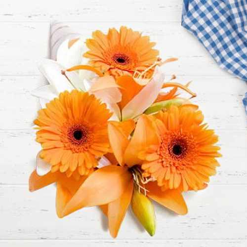 Gerberas And Asiatic Lily Bouquet