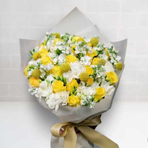 Joyous Yellow Rose Bouquet