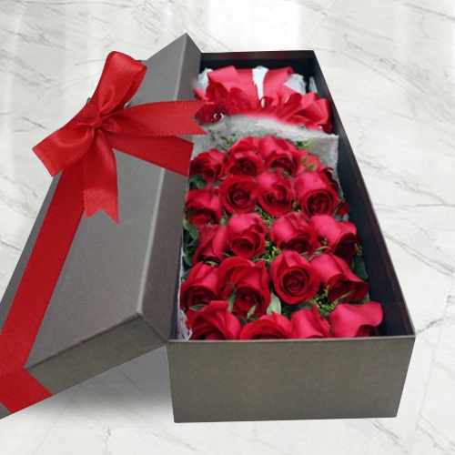 12 Red Rose In Paper Box