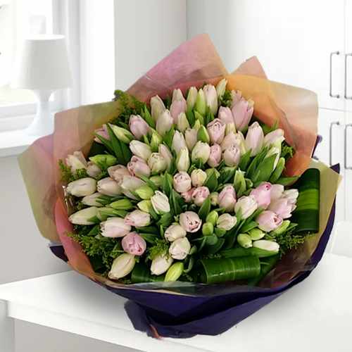 100 Mixed Tulip Bouquet