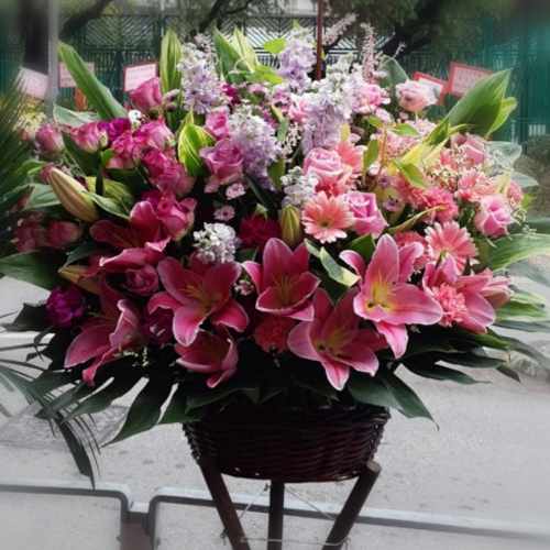 Flourishing Wishes Of Great Success Flower Stand